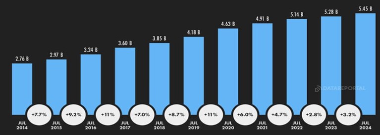 Digital FootPrint Statistics By Internet Usage and Facts (2025)