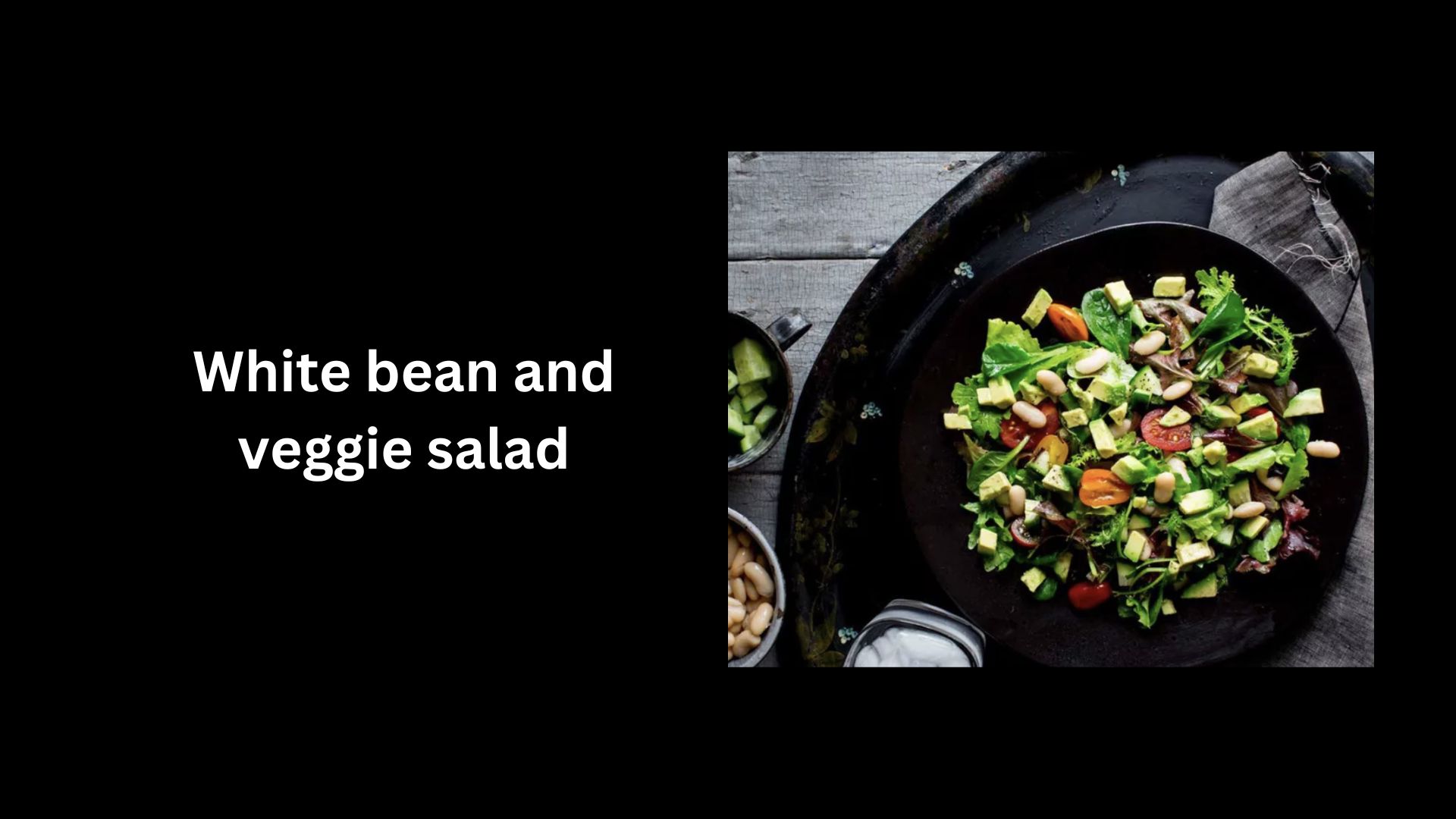 White bean and veggie salad