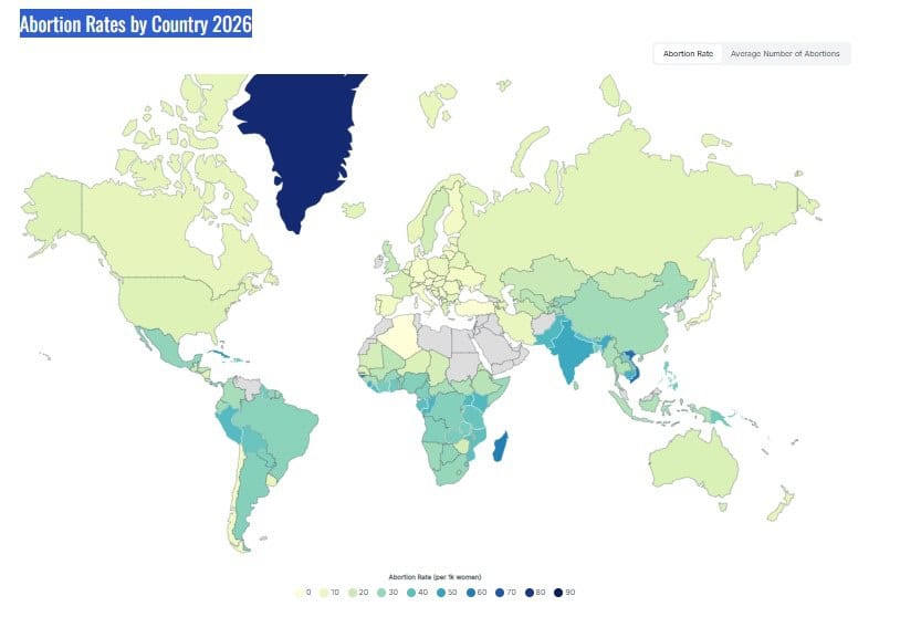 Abortion Rates by Country 2026