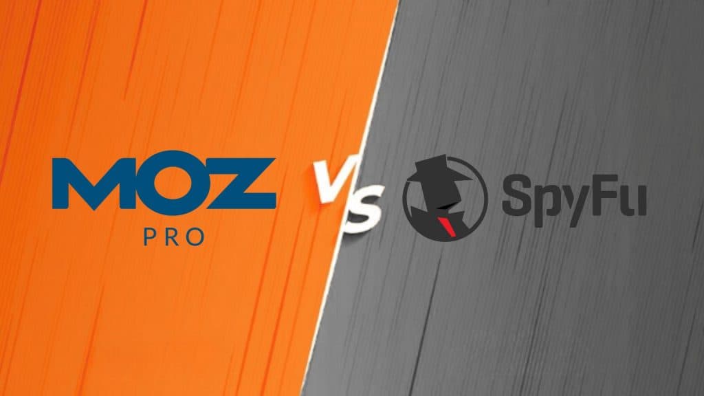 Moz pro vs SpyFu Statistics
