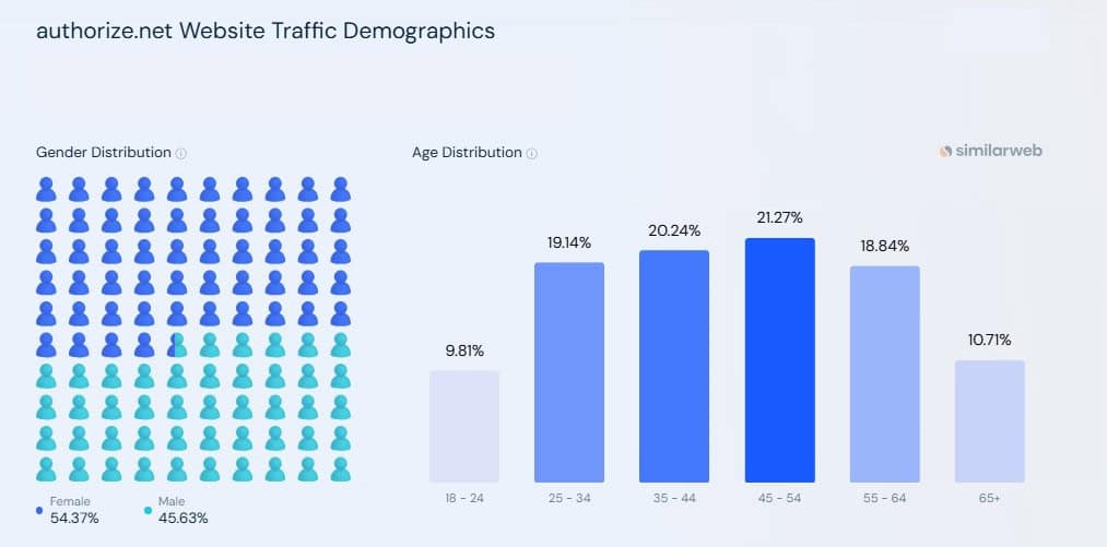 authorize.net Website Traffic Demographics