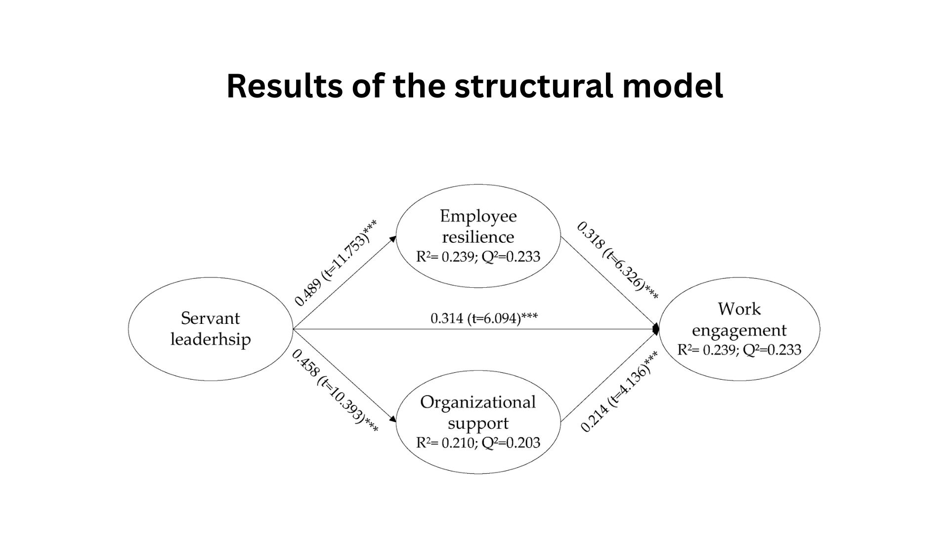 Results of the structural model
