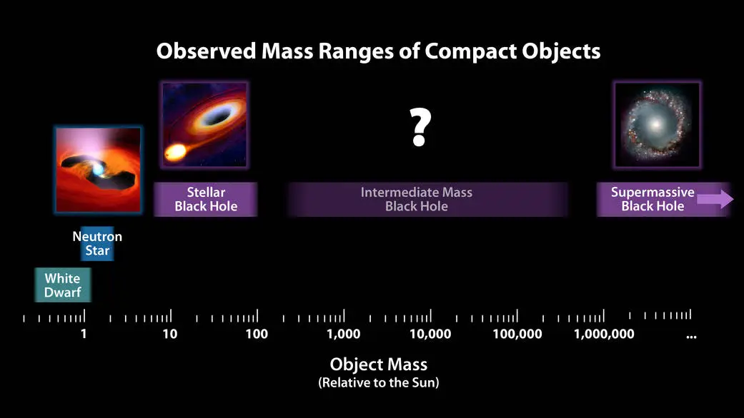 Observed mass ranges of compact objects