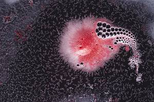 close-up-pink-foam-bubbles