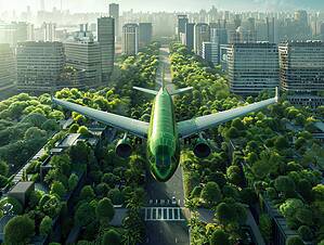 green-plane-ecofriendly-environment