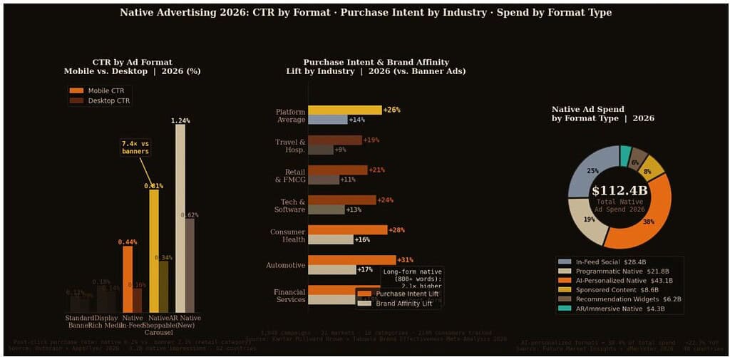 Native Advertising CTR Performance, Brand Impact, And Spending Analysis