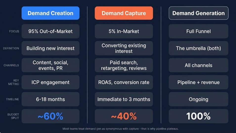 Demand Creation vs. Demand Capture vs. Demand Generation
