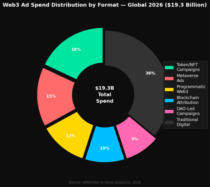 Web3 Ad Spend Distribution by Format - Global 2026