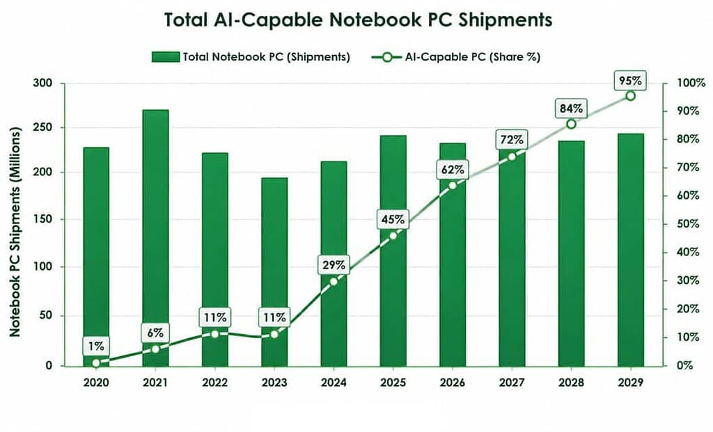 AI Notebook PC Shipment Stats