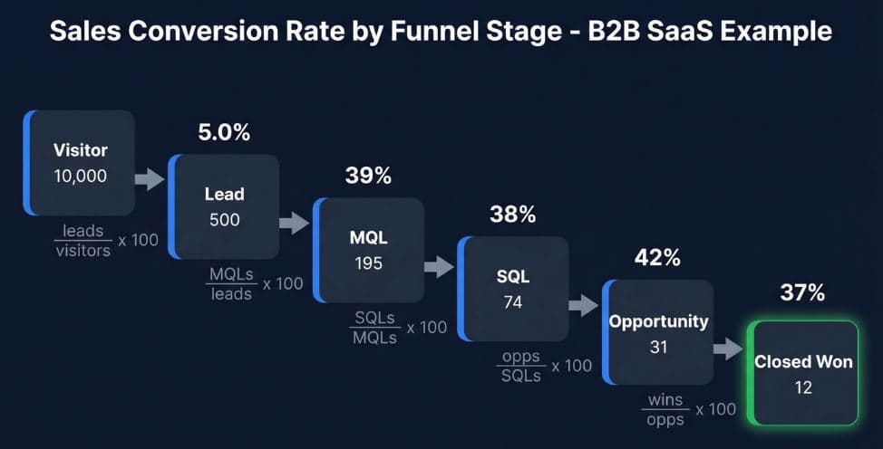 How to Calculate Sales Conversion Rate at Every Funnel Stage