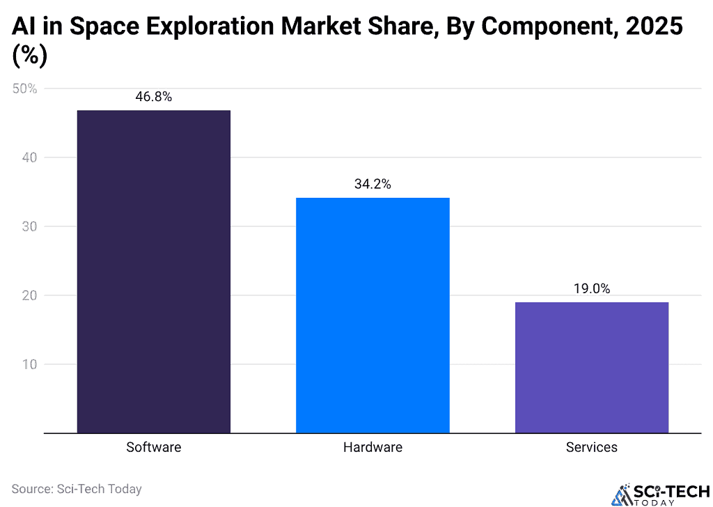 AI in Space Exploration Market Share, By Component, 2025 (%)